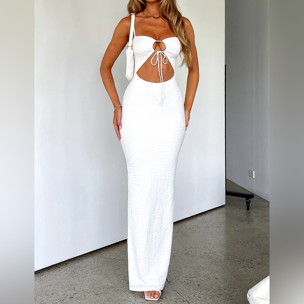 Brand new White Cut-Out Maxi Dress